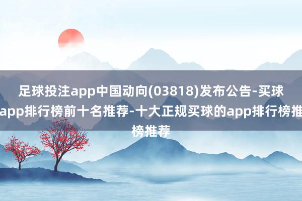 足球投注app中国动向(03818)发布公告-买球的app排行榜前十名推荐-十大正规买球的app排行榜推荐