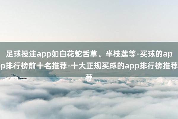 足球投注app如白花蛇舌草、半枝莲等-买球的app排行榜前十名推荐-十大正规买球的app排行榜推荐