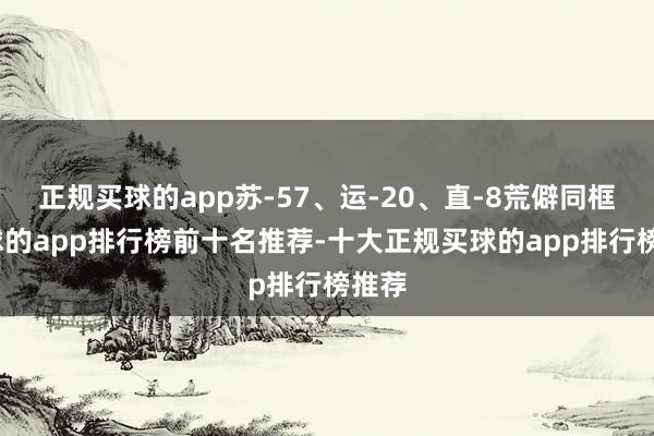 正规买球的app苏-57、运-20、直-8荒僻同框-买球的app排行榜前十名推荐-十大正规买球的app排行榜推荐